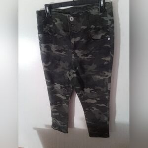 High rise camo pants